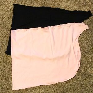 Swimsuit sarongs (2) black & pink